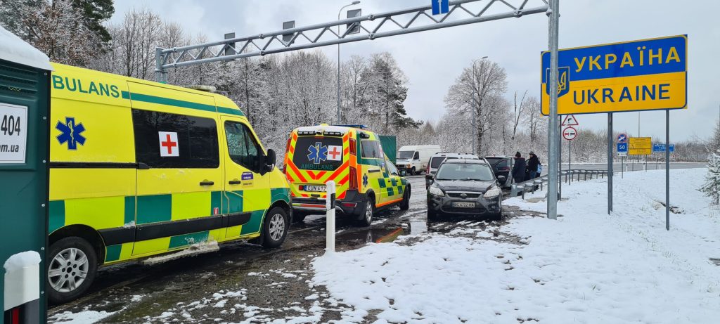 Ambulance prepared at dawn